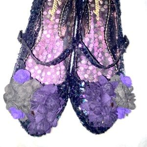 Mutiny by Irregular Choice Purple Sequin kitten heels